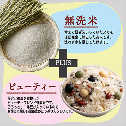 【無洗米雑穀】美容重視ビューティーブレンド 9kg(450g×20袋)