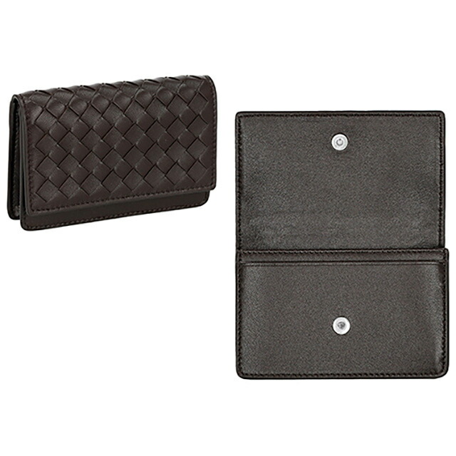 ボッテガ・ヴェネタ 名刺入れ メンズ レディース ブランド BOTTEGA VENETA イントレチャート レザー 133945-V3UN1 ブラウン 高級 おしゃれ プレゼント 実用的