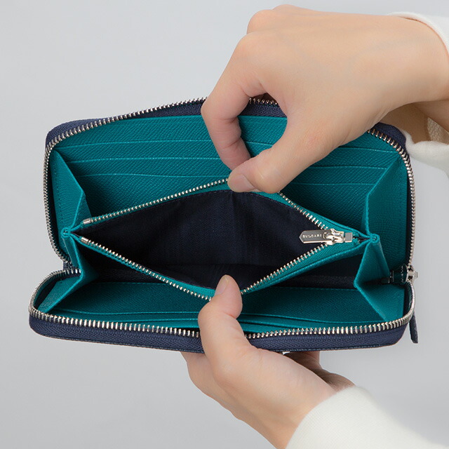 ブルガリ 長財布 メンズ BVLGARI レザー 288254 BL ME ネイビー グリーン ウォレット ブランド 高級 おしゃれ プレゼント 実用的