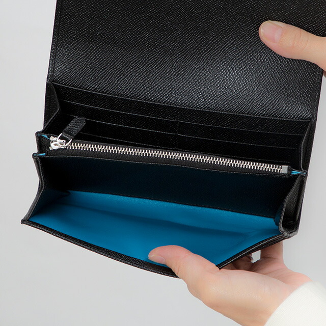 ブルガリ 長財布 メンズ レディース BVLGARI レザー 30414GRAIN BLK ブラック ウォレット ブランド 高級 おしゃれ プレゼント 実用的