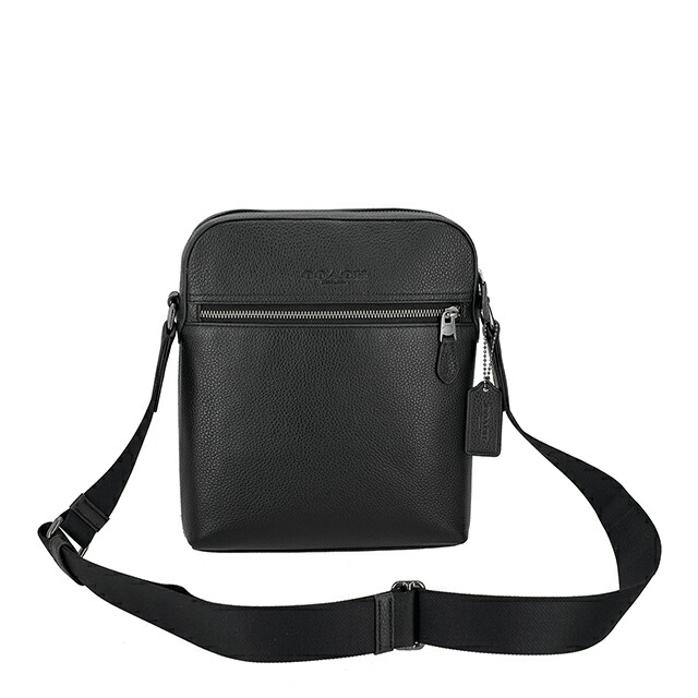コーチ ショルダーバッグ メッセンジャーバッグ メンズ アウトレット ブランド COACH シグネチャー レザー 4011 QB BK ブラック 斜めがけ 高級 おしゃれ プレゼント 男性 実用的 かっこいい