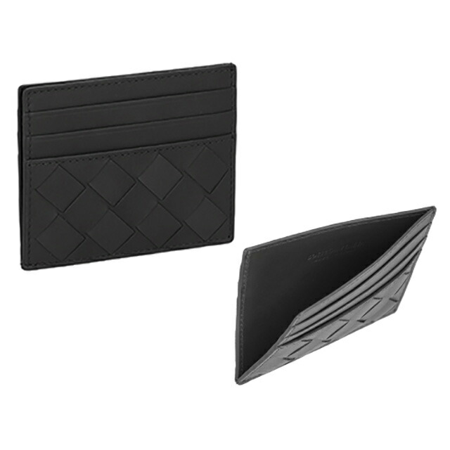 ボッテガ・ヴェネタ カードケース メンズ レディース ブランド BOTTEGA VENETA 607361-V3US3 8966 ブラック 定期入れ 高級 おしゃれ プレゼント 実用的
