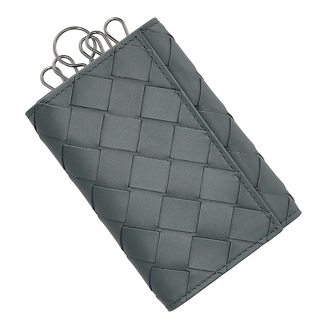 ボッテガ・ヴェネタ キーケース メンズ レディース ブランド BOTTEGA VENETA イントレチャート レザー 630336-V3US1 ブルーグレー 高級 おしゃれ プレゼント 実用的