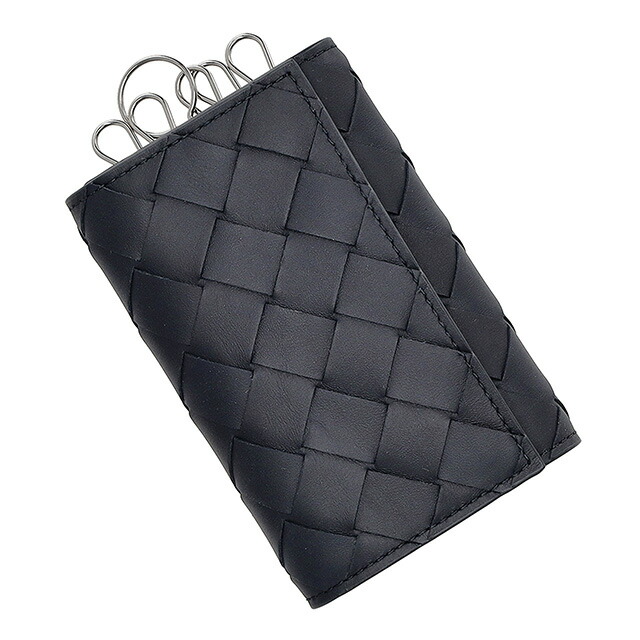 ボッテガ・ヴェネタ キーケース メンズ レディース ブランド BOTTEGA VENETA イントレチャート レザー 630336-V3US1 ネイビー 高級 おしゃれ プレゼント 実用的