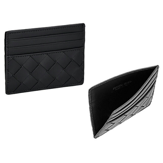 ボッテガ・ヴェネタ カードケース メンズ レディース ブランド BOTTEGA VENETA 635057-V3US3 8803 ブラック 定期入れ 高級 おしゃれ プレゼント 実用的