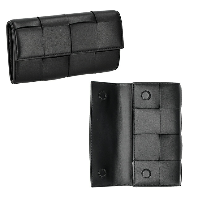 ボッテガ・ヴェネタ 長財布 レディース ブランド BOTTEGA VENETA レザー Italy 742694-V3UO3 8425 ブラック