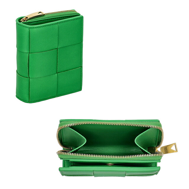 ボッテガ・ヴェネタ 二つ折り財布 二折財布 レディース ブランド BOTTEGA VENETA Italy 750253-V3UO1 3722 グリーン