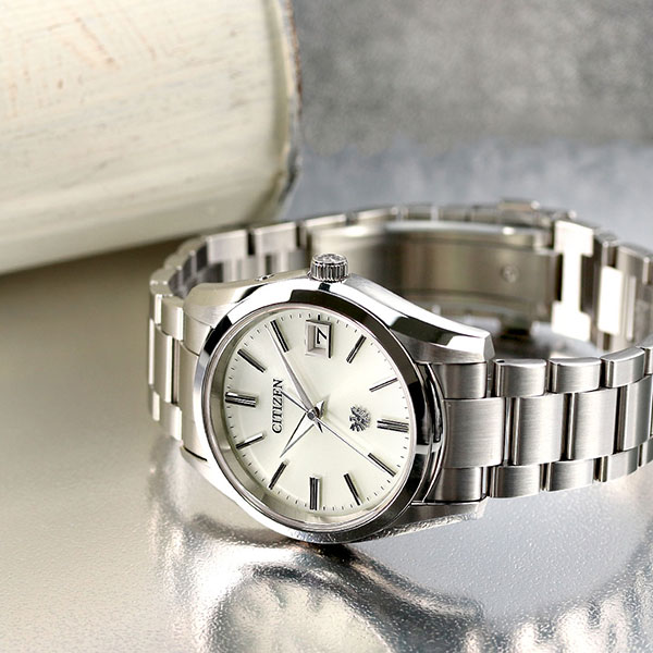 ザシチズン エコドライブ 年差±5秒 ソーラー 日本製 メンズ 腕時計 AQ4080-52A THE CITIZEN オールドシルバー 高級 ブランド おしゃれ 防水 プレゼント 男性 実用的