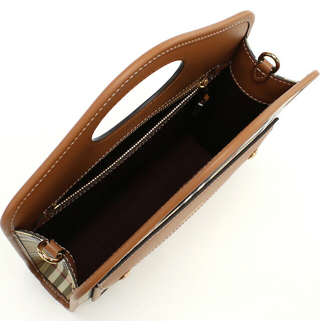 バーバリー ハンドバッグ レディース ブランド BURBERRY 8066166 BRIAR BROWN バッグ 軽量 小さめ 手提げ 高級 おしゃれ プレゼント 女性 実用的 かわいい