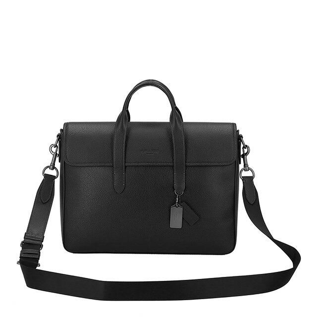 コーチ ブリーフケース ビジネスバッグ 2way ショルダーバッグ 斜めがけ メンズ アウトレット ブランド COACH C9875 QB BK ブラック 軽量 A4 ノートpc 高級 おしゃれ プレゼント 男性 実用的 かっこいい