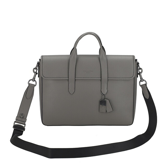 コーチ ブリーフケース ビジネスバッグ 2way ショルダーバッグ 斜めがけ メンズ アウトレット ブランド COACH C9875 QBCHR チャコール グレー 軽量 A4 ノートpc 高級 おしゃれ プレゼント 男性 実用的 かっこいい