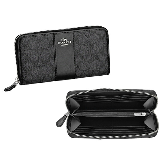 コーチ 長財布 メンズ ブランド COACH CCQ07 SVO1U ブラック ウォレット 高級 おしゃれ プレゼント 実用的