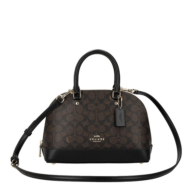 コーチ ハンドバッグ 2way ショルダーバッグ 斜めがけ レディース アウトレット ブランド COACH CCQ26 IMXAQ 27583 ダークブラウン/ブラック 軽量 小さめ 手提げ 高級 おしゃれ プレゼント 女性 実用的 かわいい