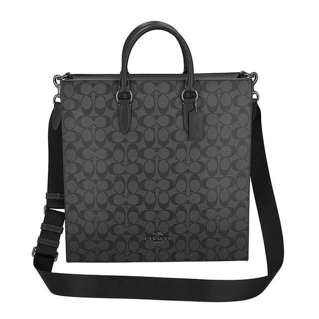 コーチ トートバッグ 2way ショルダーバッグ メンズ アウトレット ブランド COACH CR314 QBMI5 チャコール/ブラック 軽量 手提げ 高級 おしゃれ プレゼント 男性 実用的 かっこいい
