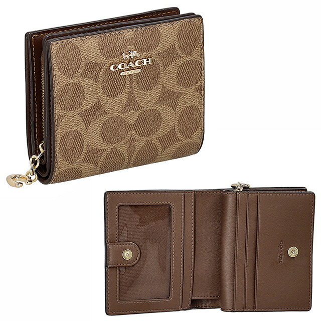 コーチ 二つ折り財布 二折財布 レディース ブランド COACH India CW789 IMXHE タン/ブラウン
