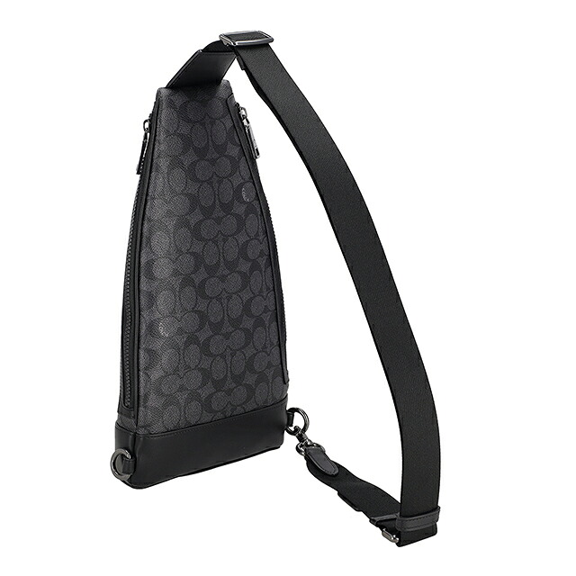 コーチ ボディバッグ メンズ ブランド COACH Cambodia CY801 QBMI5 ブラック/チャコール 斜めがけ 軽量 小さめ ブランド 高級 おしゃれ プレゼント 男性 実用的 かっこいい