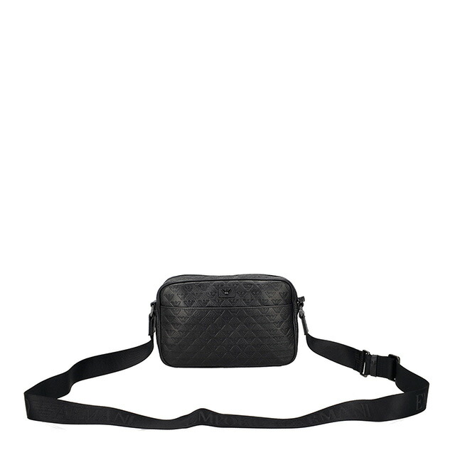 エンポリオ・アルマーニ ショルダーバッグ メンズ ブランド EMPORIO ARMANI EM001682-AF14774 UC001 ブラック 斜めがけ ブランド 高級 おしゃれ プレゼント 男性 実用的 かっこいい