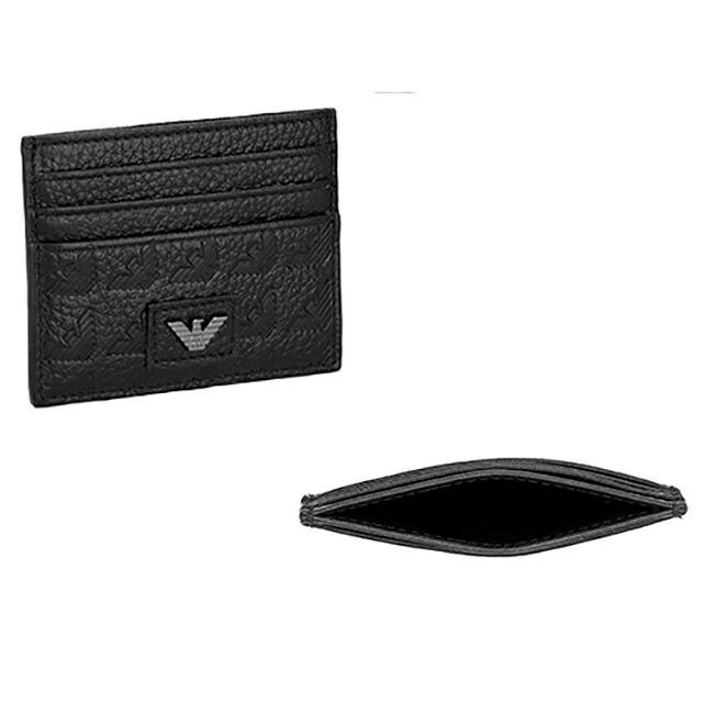 エンポリオ・アルマーニ カードケース メンズ ブランド EMPORIO ARMANI EM001740-AF14774 UC001 ブラック 定期入れ 高級 おしゃれ プレゼント 実用的