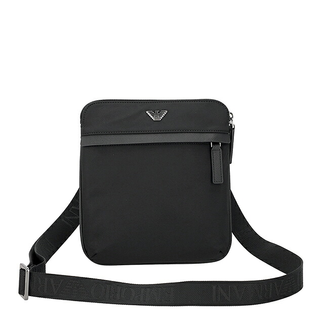 エンポリオ・アルマーニ ショルダーバッグ メンズ ブランド EMPORIO ARMANI China EM001807-AF28784 UC001 ブラック 斜めがけ ブランド 高級 おしゃれ プレゼント 男性 実用的 かっこいい