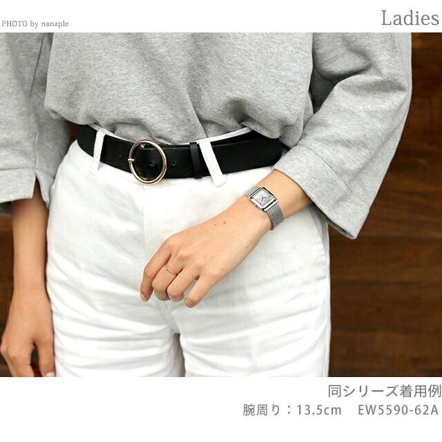 シチズン エル スクエアコレクション スクエアシェイプ ソーラー エコ・ドライブ レディース 腕時計 EW5590-62A CITIZEN L ホワイト ブランド おしゃれ 防水 軽い 華奢 かわいい プレゼント 女性 実用的