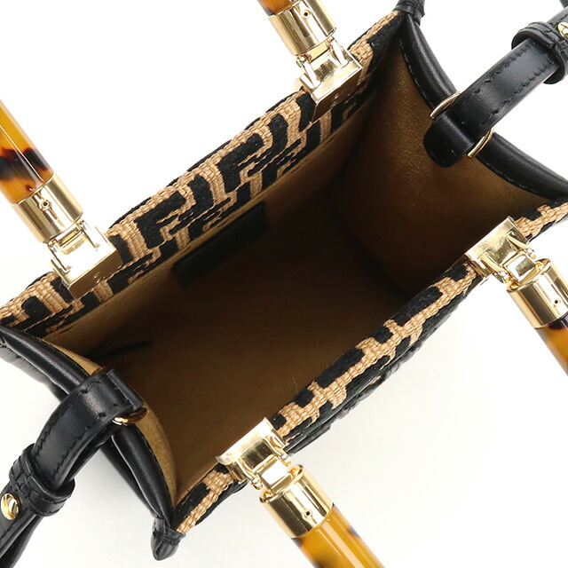 フェンディ トートバッグ レディース FENDI 8BS051 ブラック ブラウン系 バッグ 軽量 手提げ ブランド 高級 おしゃれ プレゼント 女性 実用的 かわいい