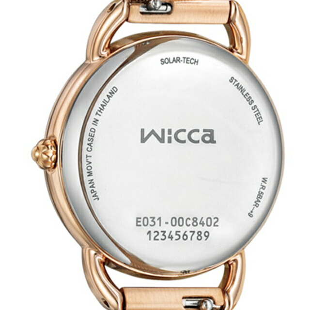 シチズン ウィッカ ソーラーテック 腕時計 ブランド レディース 数量限定 替えベルト CITIZEN wicca KP6-065-21 アナログ ホワイトシェル ピンクゴールド 白 おしゃれ 防水 軽い 華奢 かわいい プレゼント 女性 実用的