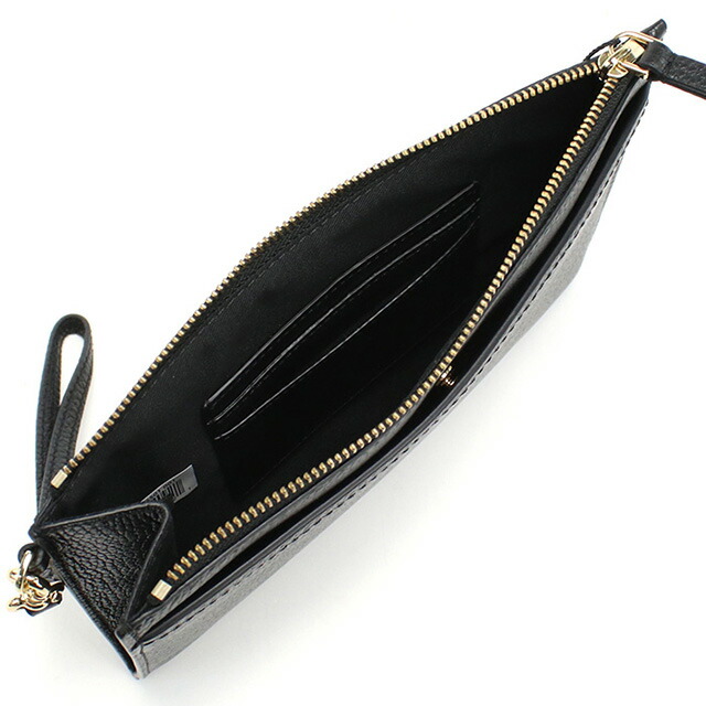 マーク・ジェイコブス 化粧ポーチ ポーチ レディース MARC JACOBS THE SMALL WRISTLET レザー ベトナム 2S3SMP036S01 BLACK ブラック バッグ 持ち歩き 小さめ 小物入れ ブランド 高級 おしゃれ プレゼント 女性 実用的 かわいい
