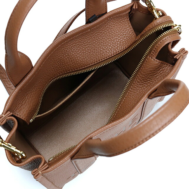 マークジェイコブス トートバッグ レディース ブランド MARC JACOBS MINI TRAVELER TOTE 2WAY レザー H009L01SP21 ブラウン 軽量 手提げ 高級 おしゃれ プレゼント 女性 実用的 かわいい