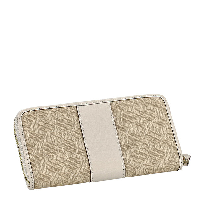 コーチ 長財布 レディース ブランド COACH CCQ07-IMXDM-1 ライトベージュ ホワイト ウォレット 高級 おしゃれ プレゼント 実用的