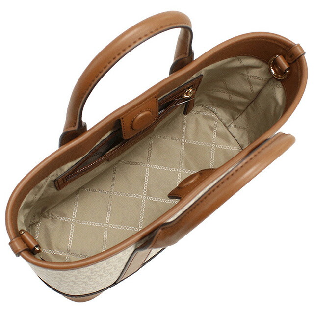 マイケル・コース トートバッグ レディース MICHAEL KORS LUISA インドネシア 30R4G99T1V VANILLA-LUGG ホワイト系 ブラウン系 バッグ 軽量 手提げ ブランド 高級 おしゃれ プレゼント 女性 実用的 かわいい