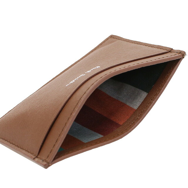 ポール・スミス カードケース メンズ Paul Smith レザー イタリア M1A4768 BROWN ブラウン系 財布 定期入れ ブランド 高級 おしゃれ プレゼント 実用的