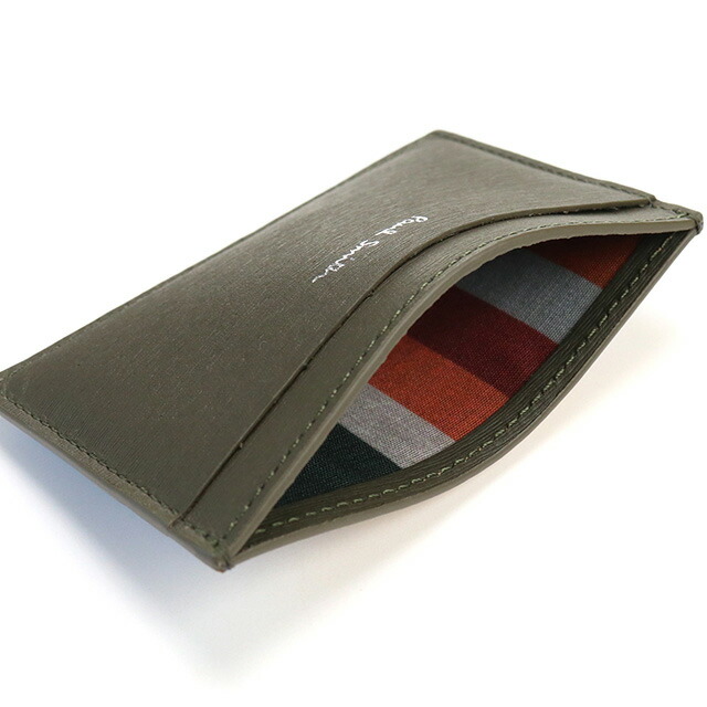 ポール・スミス カードケース メンズ Paul Smith レザー イタリア M1A4768 グレー系 財布 定期入れ ブランド 高級 おしゃれ プレゼント 実用的
