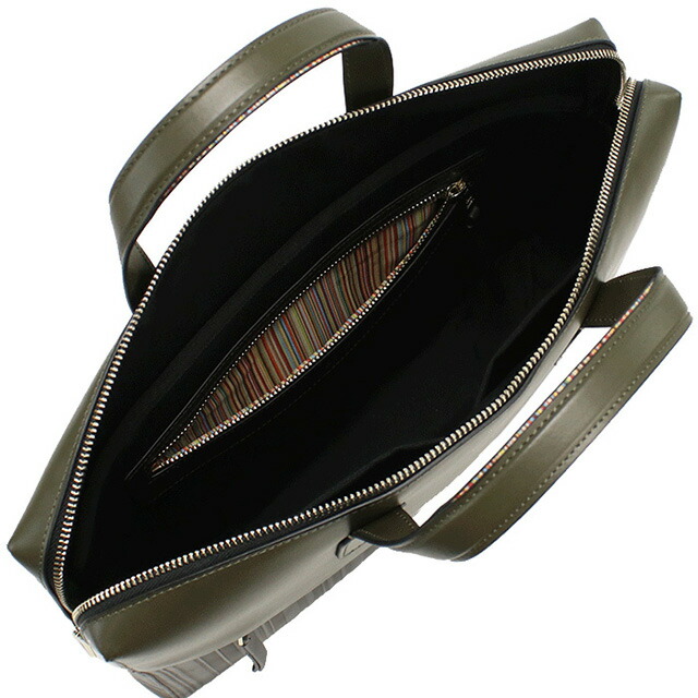 ポール・スミス ブリーフケース メンズ Paul Smith レザー タイ M1A7167 GREEN カーキ ブラック バッグ 軽量 A4 ノートpc ブランド 高級 おしゃれ プレゼント 男性 実用的 かっこいい
