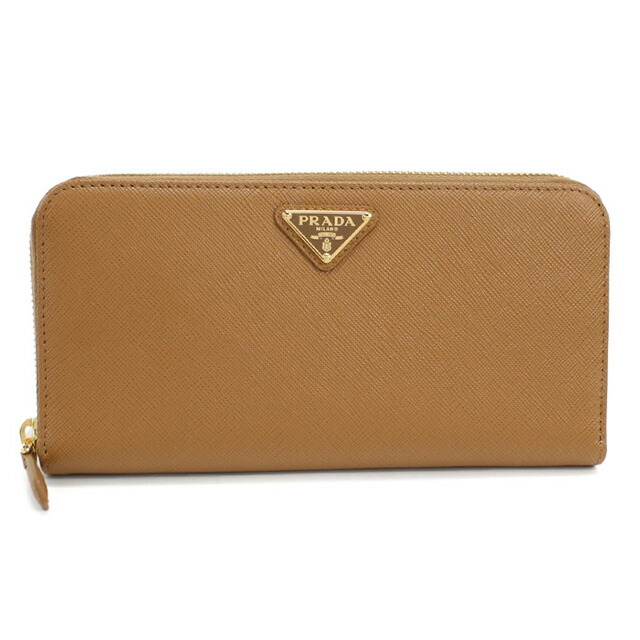 プラダ 長財布ラウンドファスナー レディース ブランド PRADA 1ML506 CARAMEL 財布