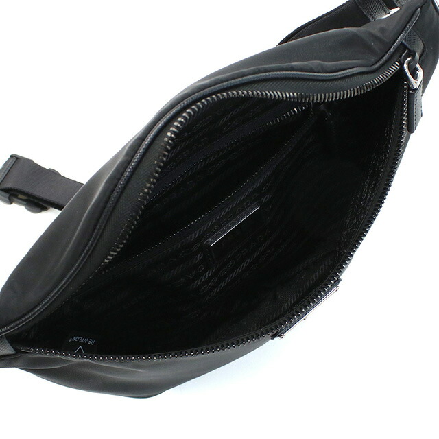 プラダ ボディバッグ メンズ ブランド PRADA TESSUTO+SAFFIANO ナイロン イタリア 2VL033 NERO ブラック バッグ プレゼント 実用的