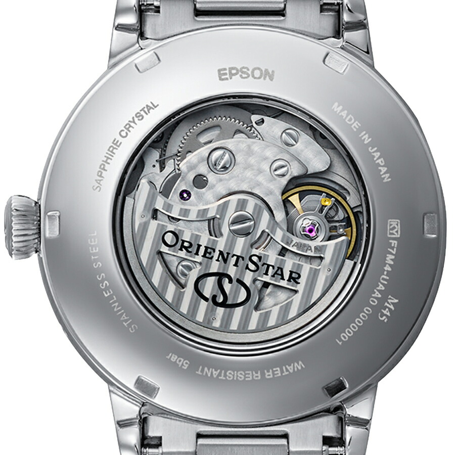 オリエントスター Classic Collection M45 F7 Mechanical Moon Phase 自動巻き 腕時計 ブランド メンズ ムーンフェイズ オープンハート 替えベルト ORIENT STAR RK-BT0001S ホワイト 白 おしゃれ 防水 プレゼント 男性 実用的
