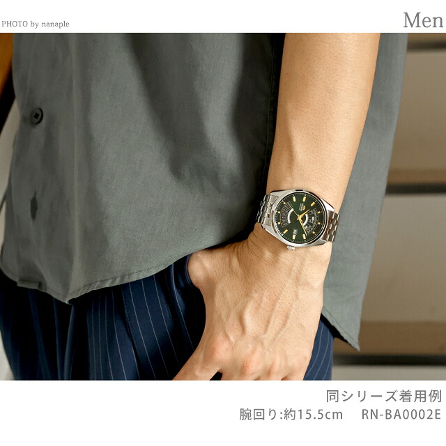 オリエント コンテンポラリー マルチイヤーカレンダー 自動巻き 腕時計 ブランド メンズ ORIENT CONTEMPORARY RN-BA0002E アナログ グリーン おしゃれ 防水 プレゼント 男性 実用的
