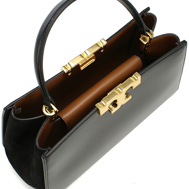 トリーバーチ ハンドバッグ レディース ブランド Tory Burch ELEANOR 137312 ブラック 軽量 小さめ 手提げ 高級 おしゃれ プレゼント 女性 実用的 かわいい