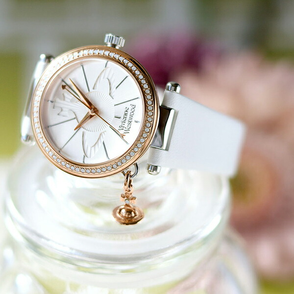 ヴィヴィアンウエストウッド 時計 オーブ 32mm レディース 腕時計 VV006RSWH Vivienne シルバー×ホワイト