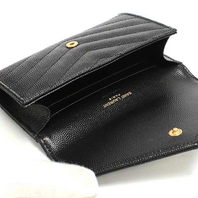 サンローラン 名刺入れ レディース ブランド SAINT LAURENT レザー 414404 ブラック 高級 おしゃれ プレゼント 実用的