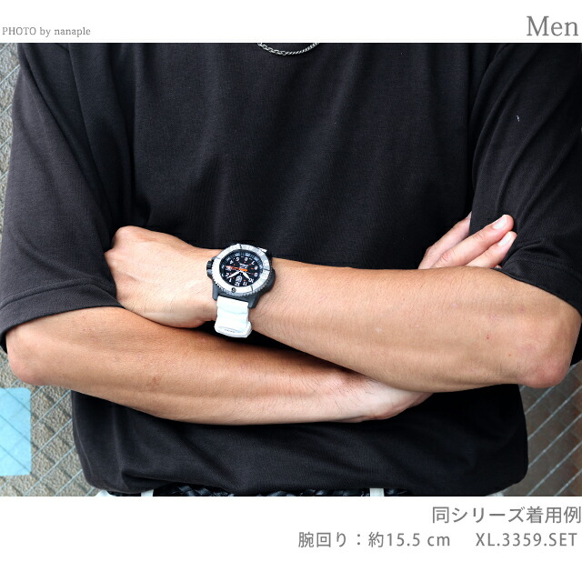 ルミノックス MIL-SPEC 3350 SERIES クォーツ 電池式 腕時計 ブランド メンズ チタン 替えベルト LUMINOX XL.3359.SET アナログ ブラック ホワイト 黒 スイス製 おしゃれ 防水 文字盤 大きい プレゼント 男性 実用的