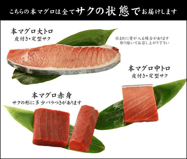 本マグロ 大トロ 中トロ 赤身 500g 解凍レシピ付 [大中赤セット]