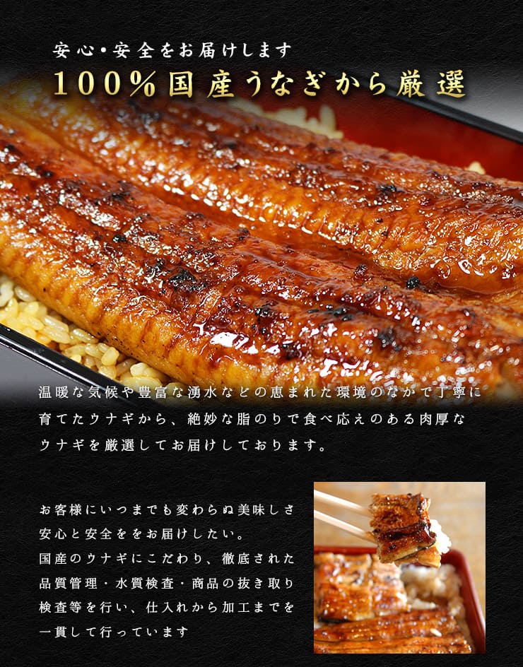 訳あり 国産 うなぎ 長蒲焼き(160g～170g)×4尾セット タレ・山椒つき [ウナギ長蒲焼き-4p]