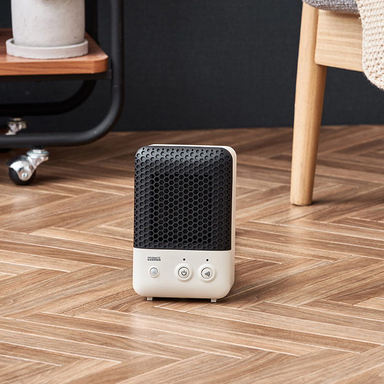 PRISMATE プリズメイト 人感センサー付 セラミックファンヒーター キャメル PR-WA023