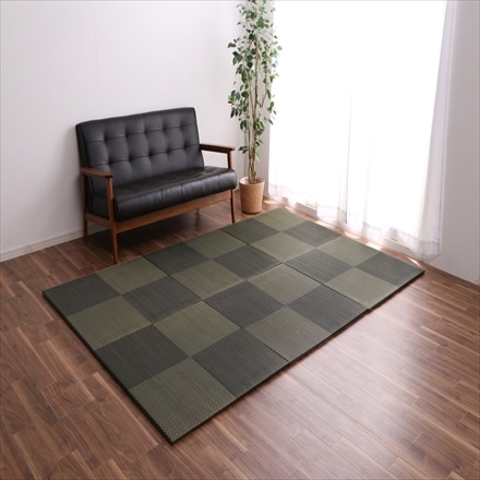 い草 へりなし 置き畳 シンプルノア 82×82cm ブラウン