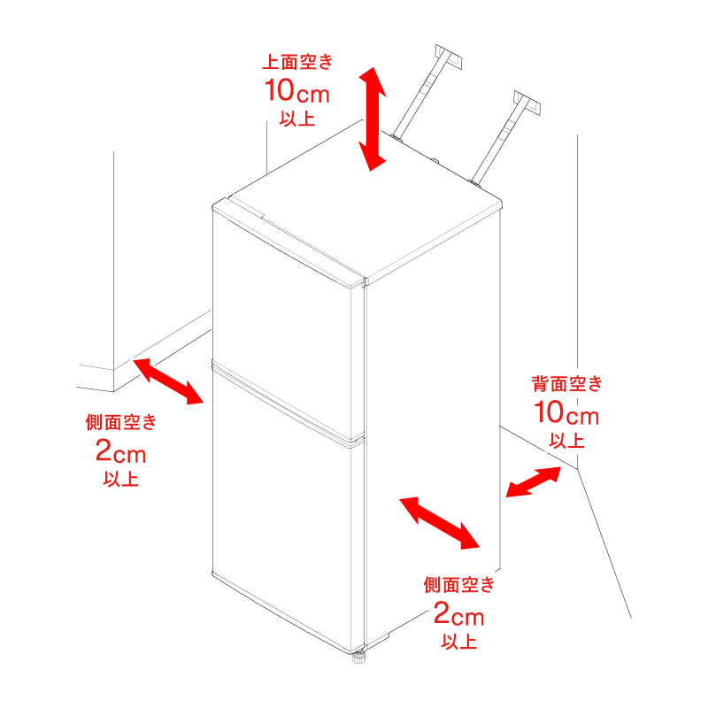 ツインバード 2ドア冷凍冷蔵庫 146L 右開き 自動霜取り クラスNo.1冷凍容量 ホワイト HR-F915W