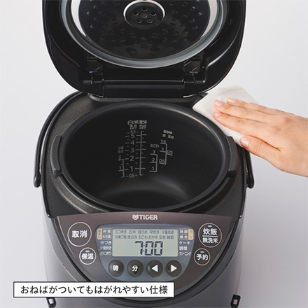 タイガー IHジャー炊飯器 5.5合炊き パールブラック JPW-J100KP