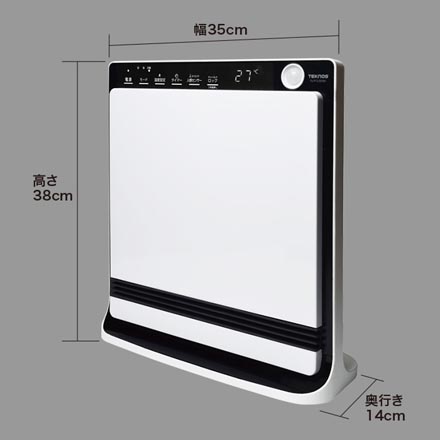 TEKNOS テクノス パネル型 セラミックファンヒーター ネイビー TS-P1223NV