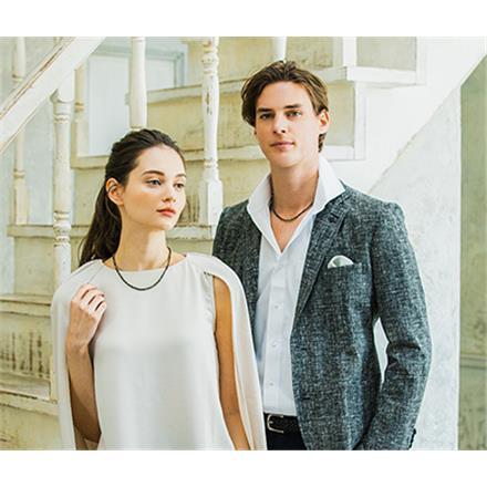 コラントッテ ルーチェ アルファ 磁気 ネックレス ブラック Colantotte LUCE α M