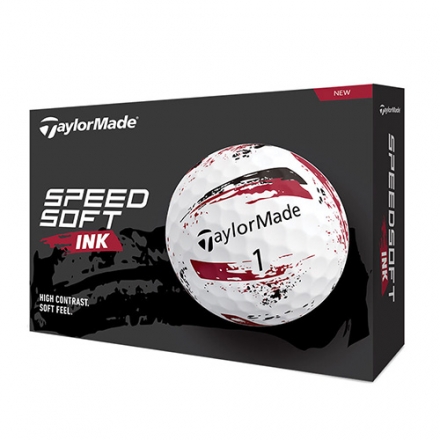 テーラーメイド M1800601 スピードソフト インク ゴルフボール 1ダース/12球 レッド